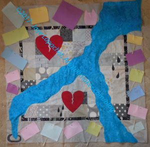 Art Quilt: Signs in process
