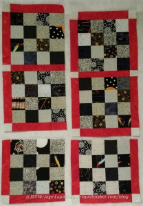 Sew the two blocks on the upper right side together.