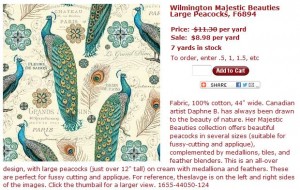 Peacocks fabric