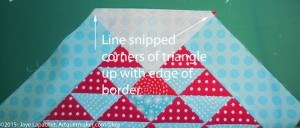 Line up triangle with borders