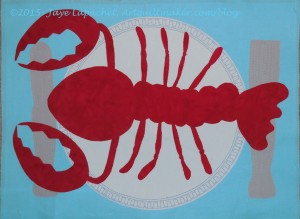 Lobster Placemat in progress