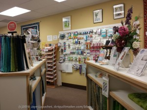 Morning Star Quilts: Purse hardware, notions/ front of store