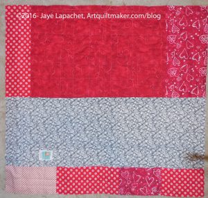 Red & White Donation Quilt back