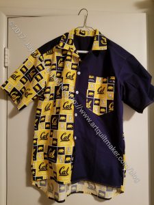 Cal shirt for Paul, Christmas 2017
