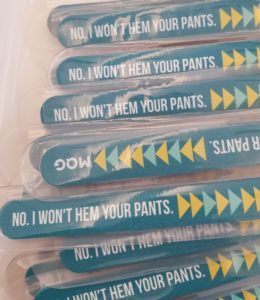 No, I won't hem your pants